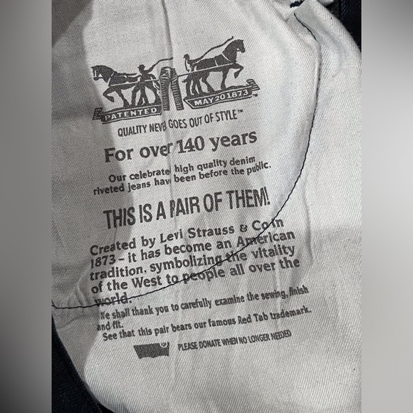 Levi's Men's Deep Indigo Straight Jeans - Picture 5 of 15